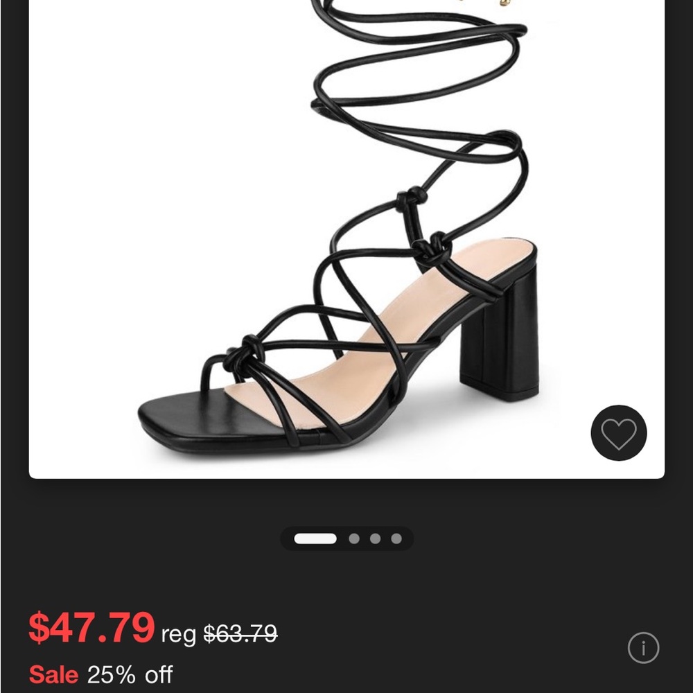 Target strappy sandal heel 8.5